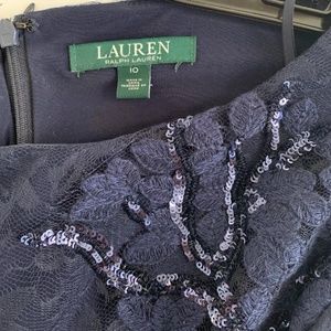 Lauren Ralph Lauren Embroidered Sequin Gown